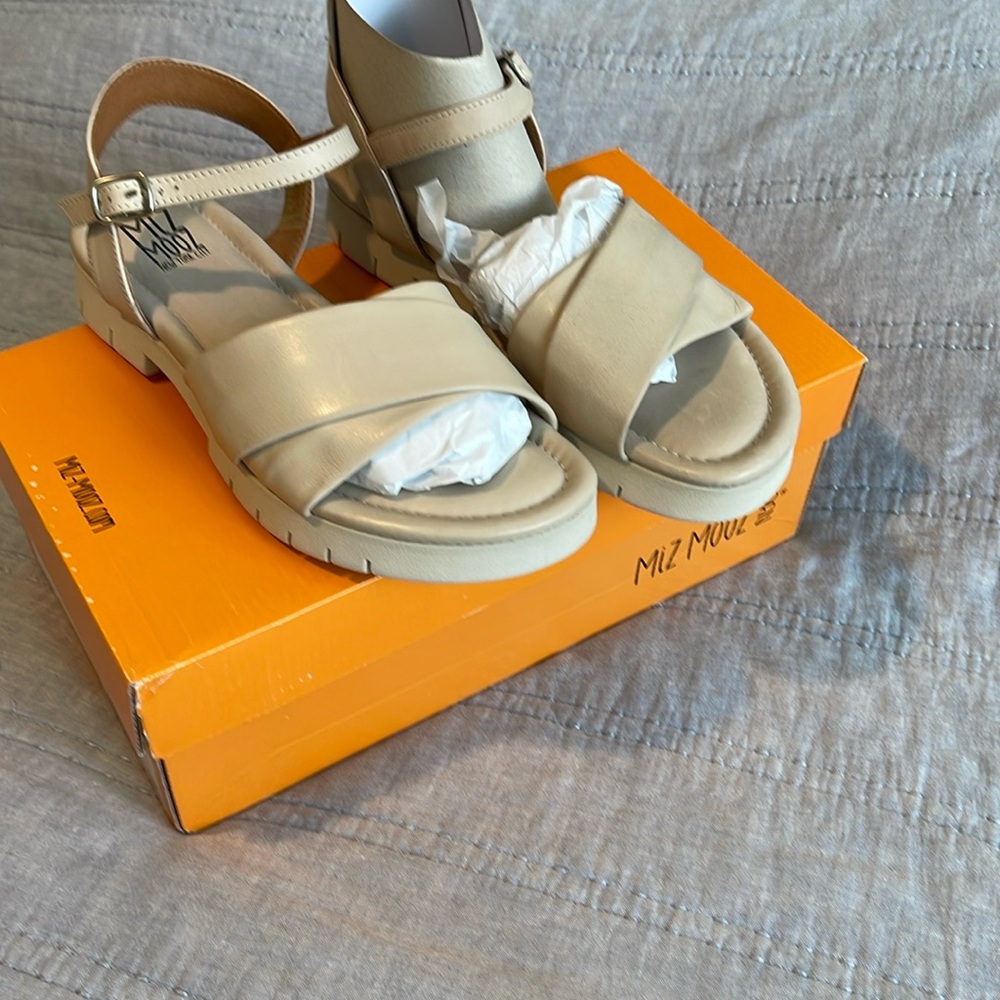 Miz Mooz cream leather sandals